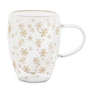 karácsonyi üveg thermo bögre